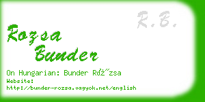 rozsa bunder business card